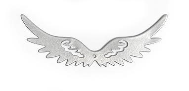 Engelsflügel Metall 7,8x4,2cm silber